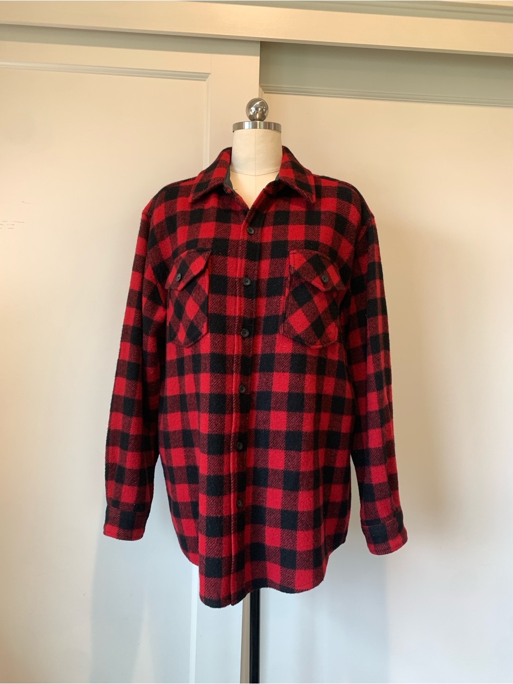 L L Bean Buffalo Plaid Wool Shirt